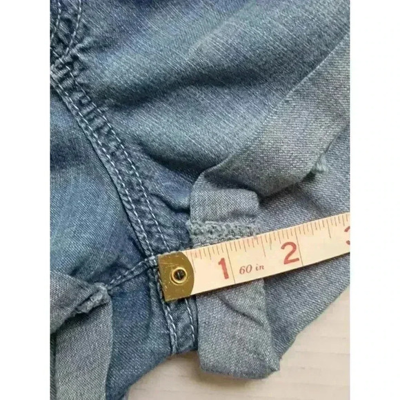 ABERCROMBIE & FITCH Denim Shorts Romper Woman's Size Small Festivals Summercore - Picture 9 of 11